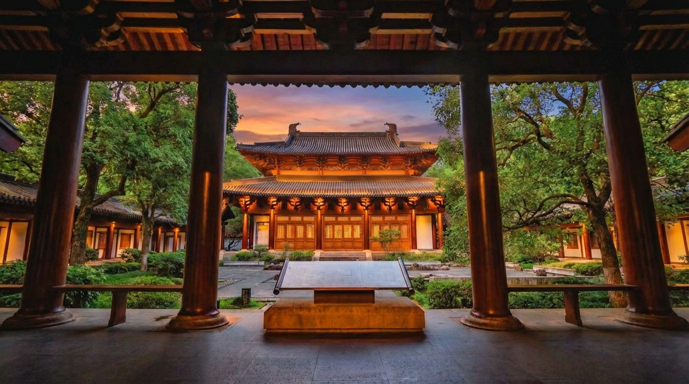 Скалы Уишань в утреннем тумане